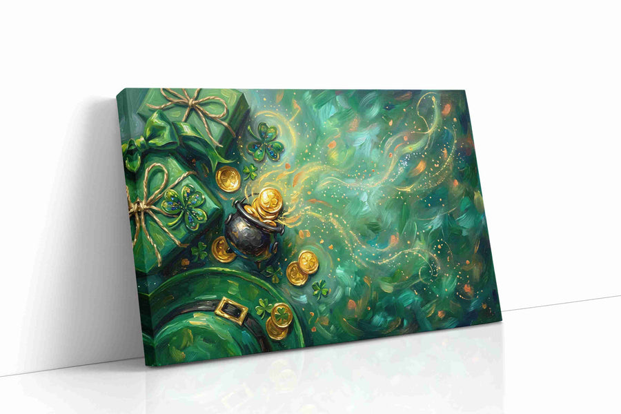 Emerald Fortune's Dance fortune canvas print gallery-wrapped landscape canvas studio shot