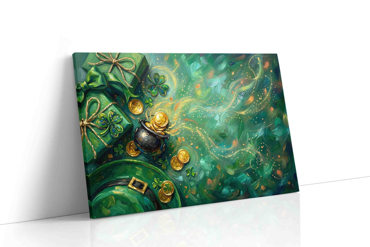 Emerald Fortune's Dance fortune canvas print, gallery-wrapped, ready to hang