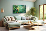 Emerald Fortune's Dance fortune canvas print, hanging on wall