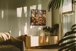 Festival of Golden Wishes fortune canvas print in a hung canvas mockup