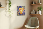 Galactic Fortune Burst fortune canvas print, displayed in a living room