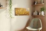 Golden Abundance Oasis fortune canvas print styled in a living room