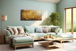 Golden Abundance Oasis fortune canvas print, hanging on wall