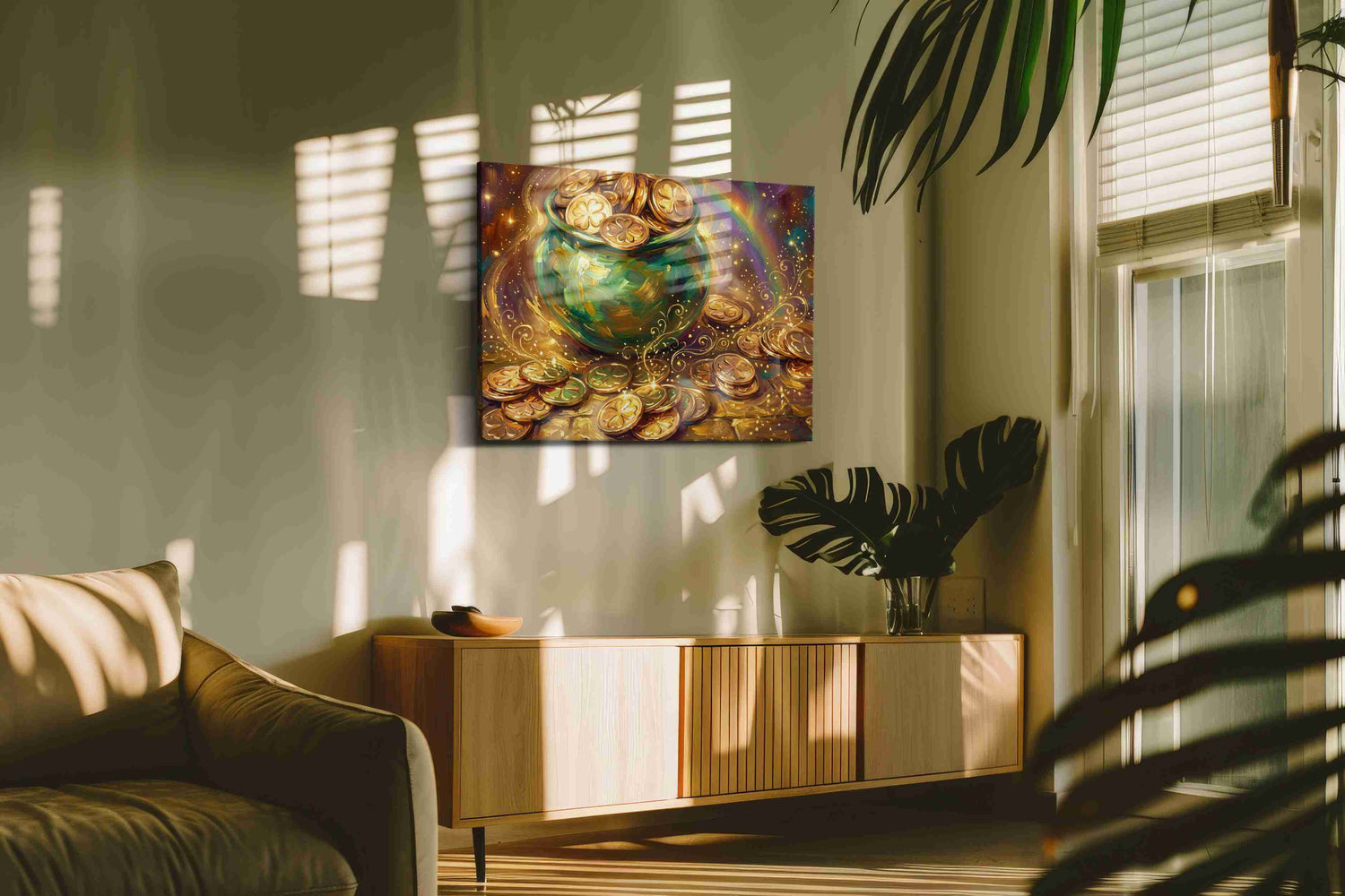Golden Dreams of Fortune – fortune canvas wall art, gallery-wrapped, ready to hang