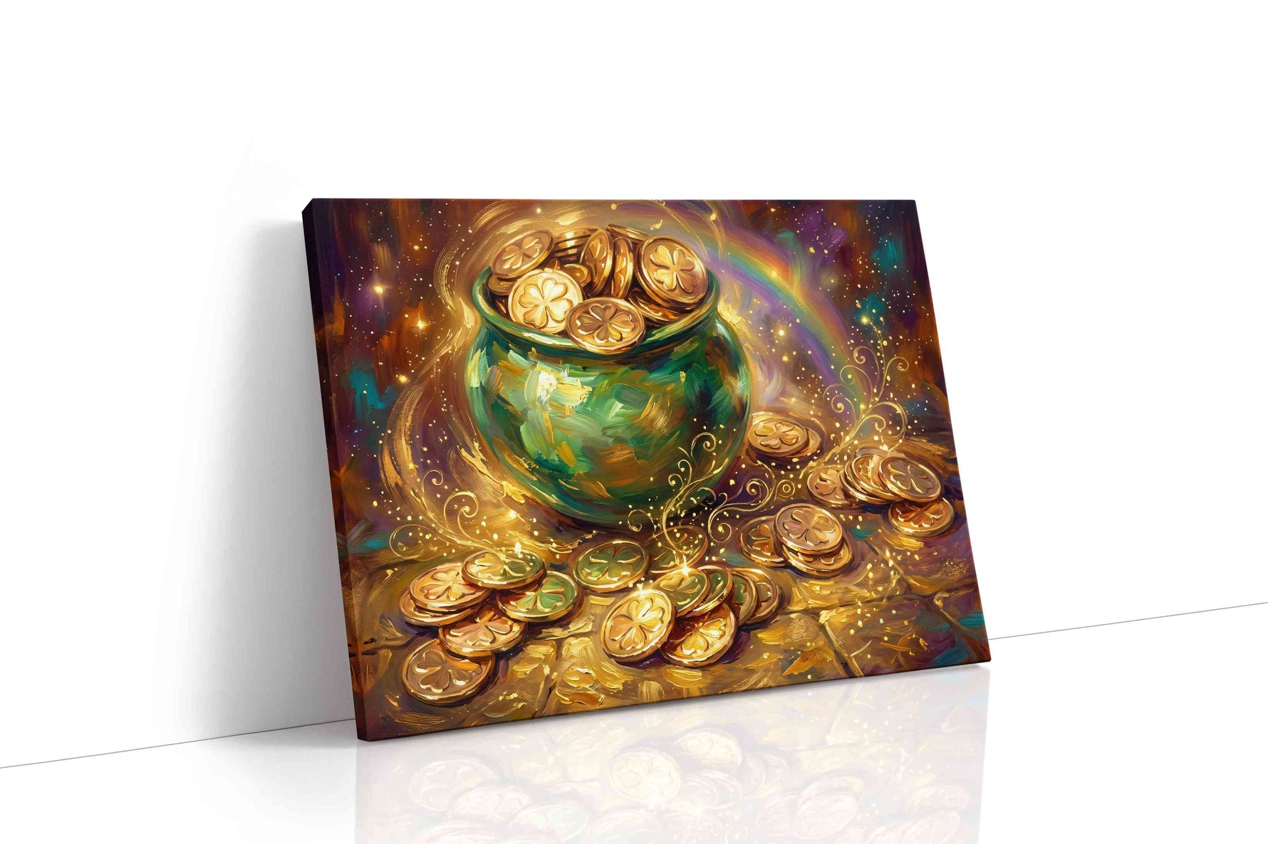 Golden Dreams of Fortune fortune canvas print, gallery-wrapped, ready to hang