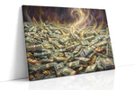 Golden Fortune's Embrace – fortune canvas wall art, gallery-wrapped, ready to hang