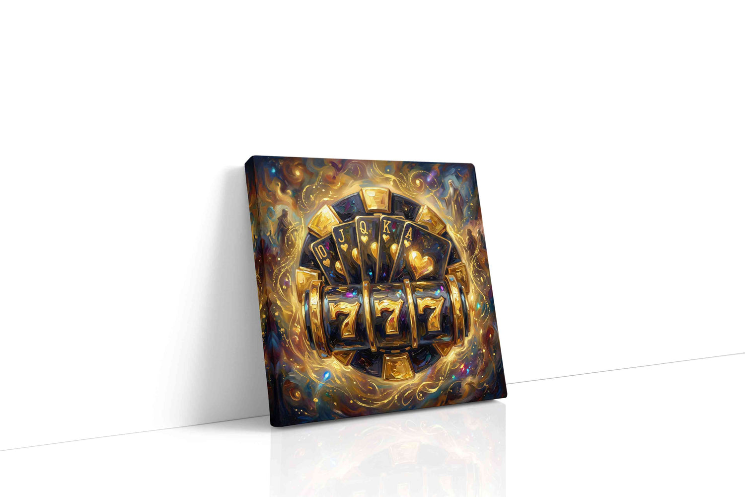 Jackpot Visions fortune canvas print, gallery-wrapped, ready to hang