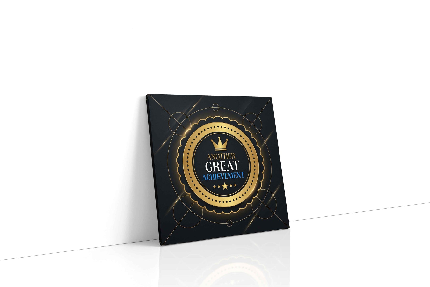 Crown of Triumph motivational canvas print gallery-wrapped square canvas studio shot