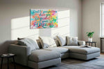 Dreamscape Inspirations motivational canvas print in a living room scene
