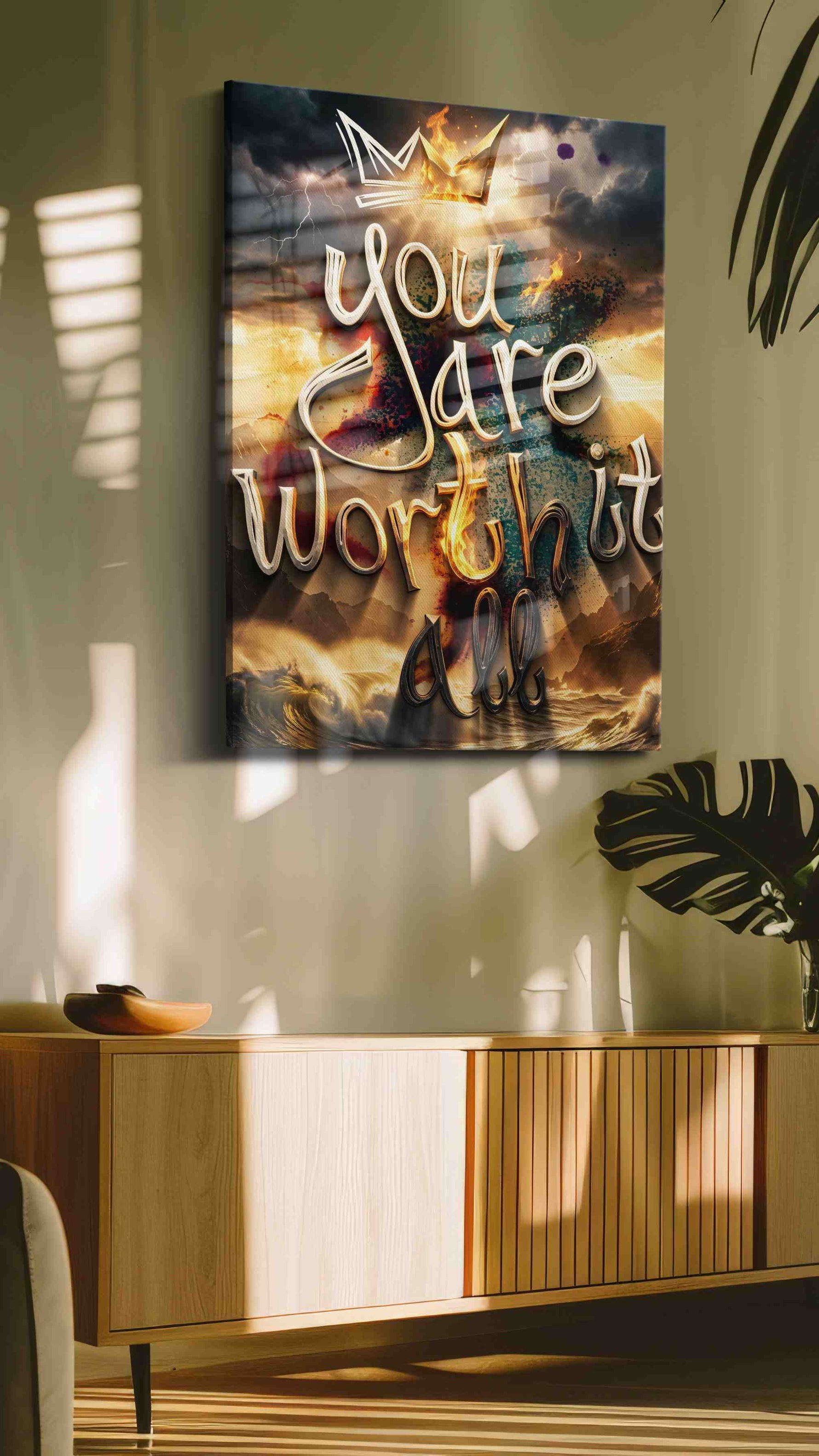 Empowerment in the Storm motivational canvas print, on wall, lifestyle preview