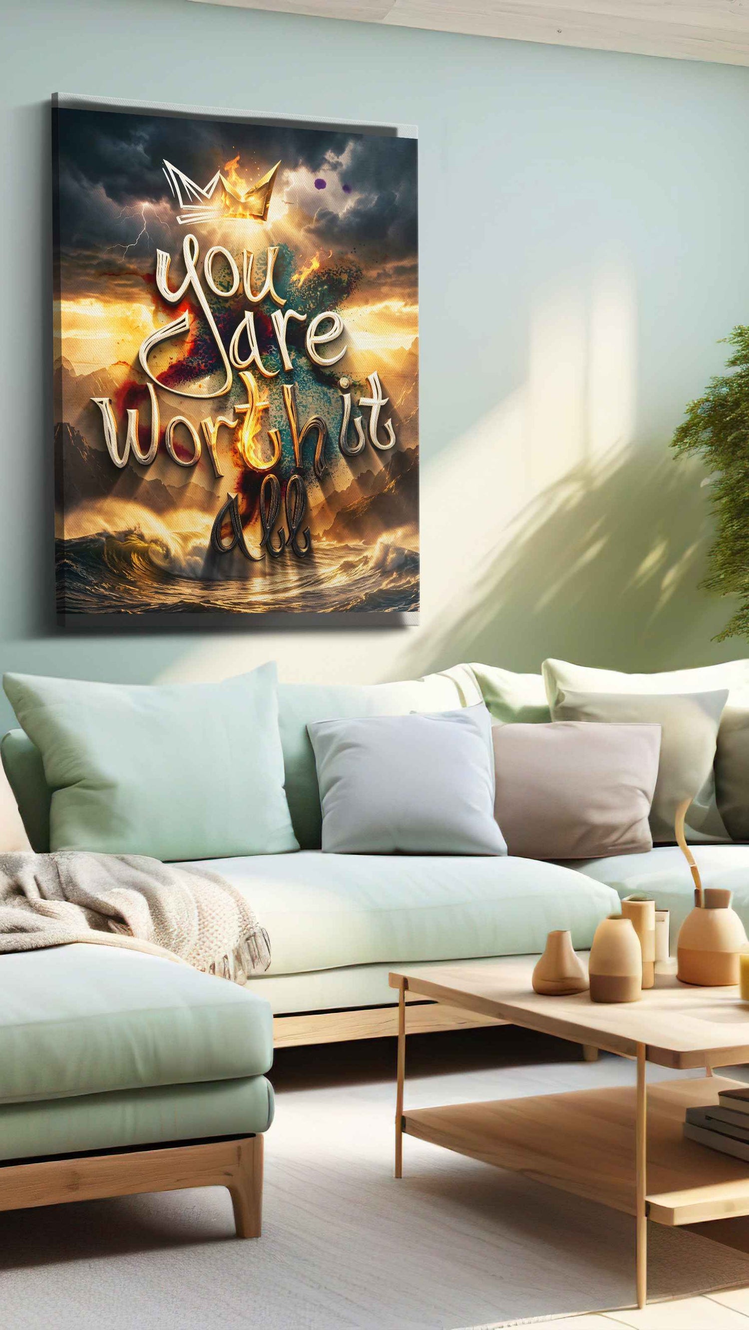 Empowerment in the Storm – motivational canvas wall art, gallery-wrapped, ready to hang