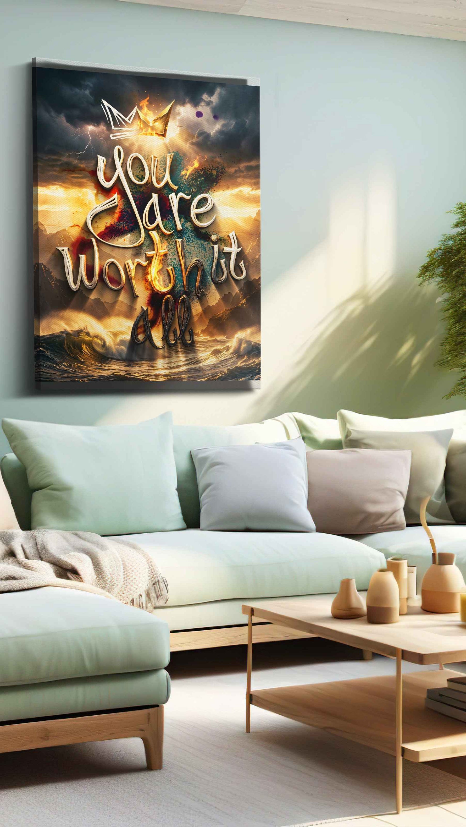 Empowerment in the Storm – motivational canvas wall art, gallery-wrapped, ready to hang