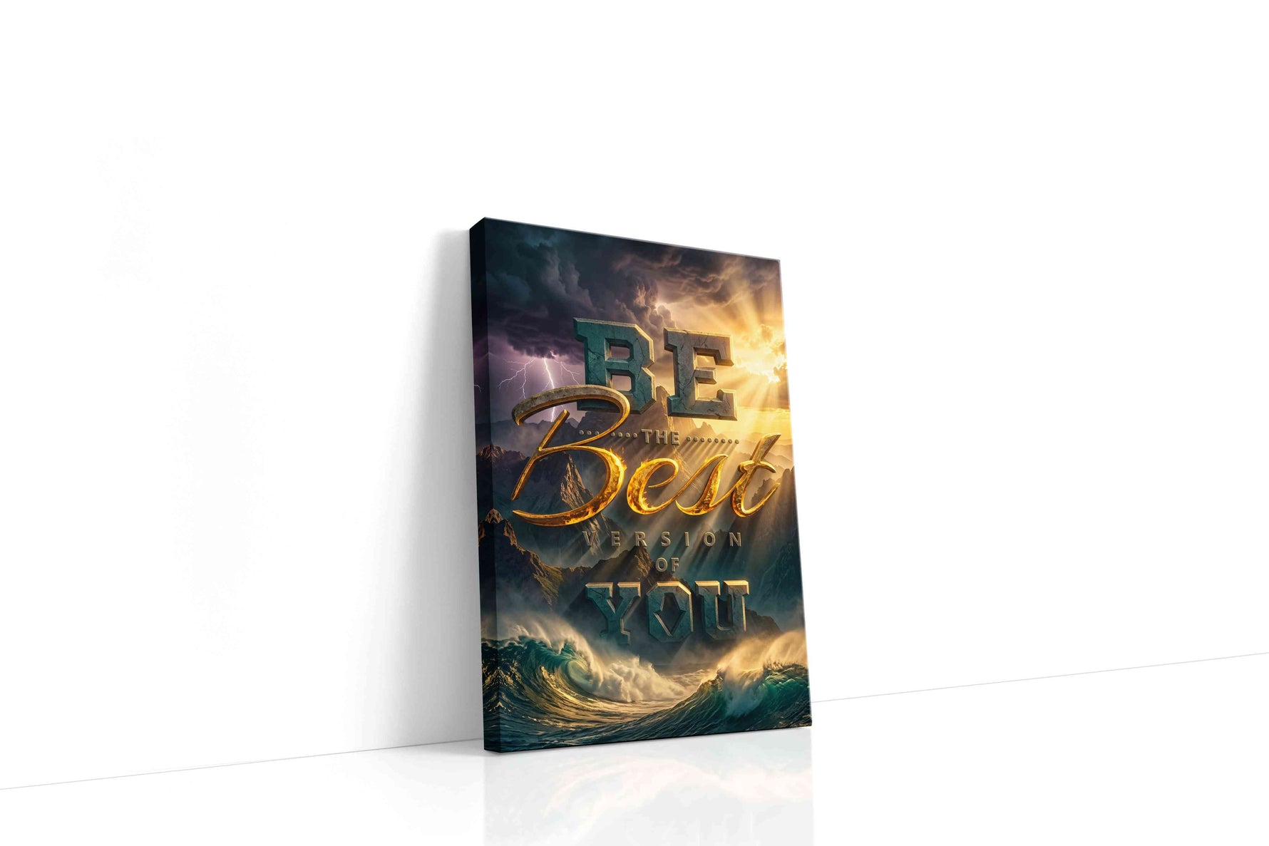 Ethereal Uplift motivational canvas print gallery-wrapped portrait canvas studio shot
