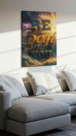Ethereal Uplift motivational canvas print, displayed in a living room