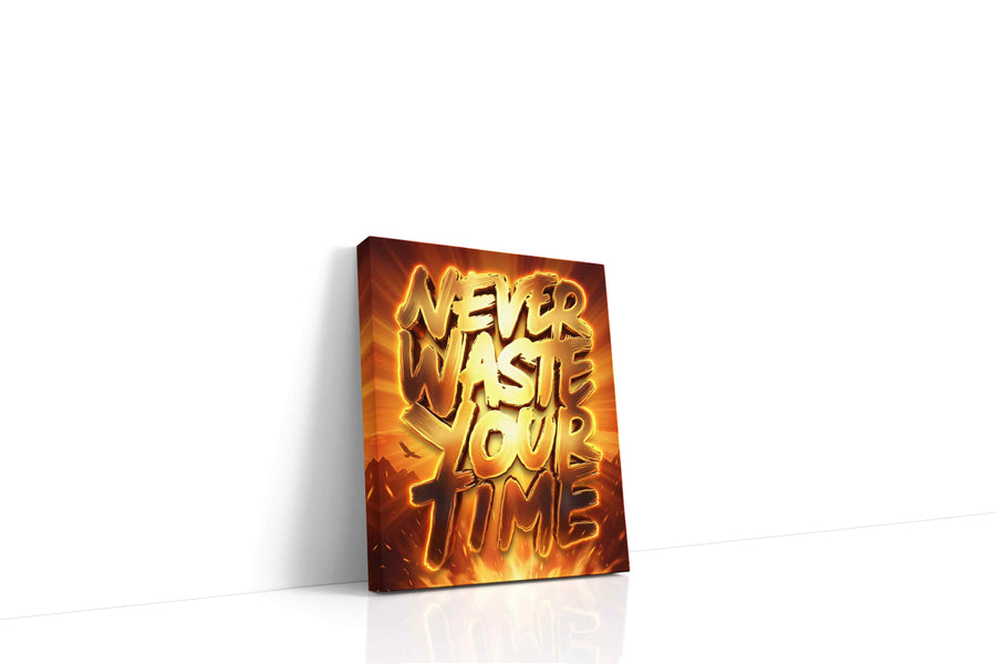Fiery Words of Wisdom motivational canvas print, gallery-wrapped, ready to hang