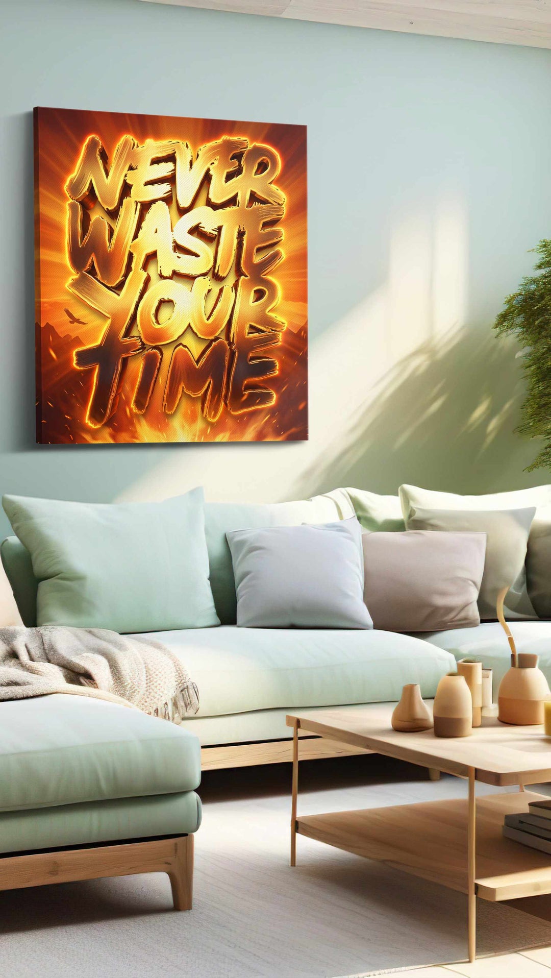 Fiery Words of Wisdom – motivational canvas wall art, gallery-wrapped, ready to hang