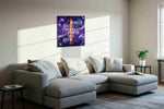 Galactic Inspiration motivational canvas print, displayed in a living room