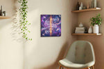 Galactic Inspiration motivational canvas print in a living room scene