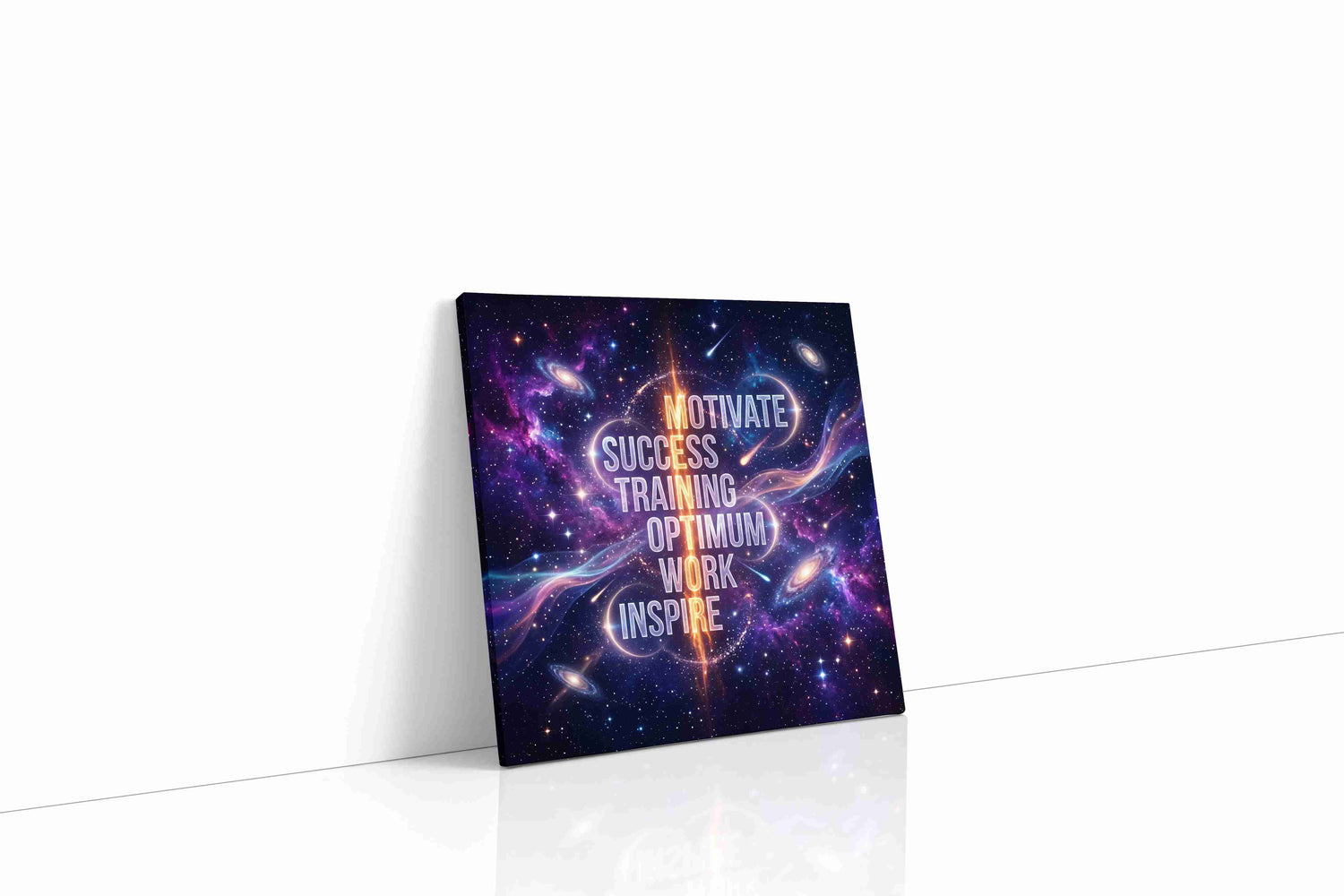 Galactic Inspiration motivational canvas print, gallery-wrapped, ready to hang
