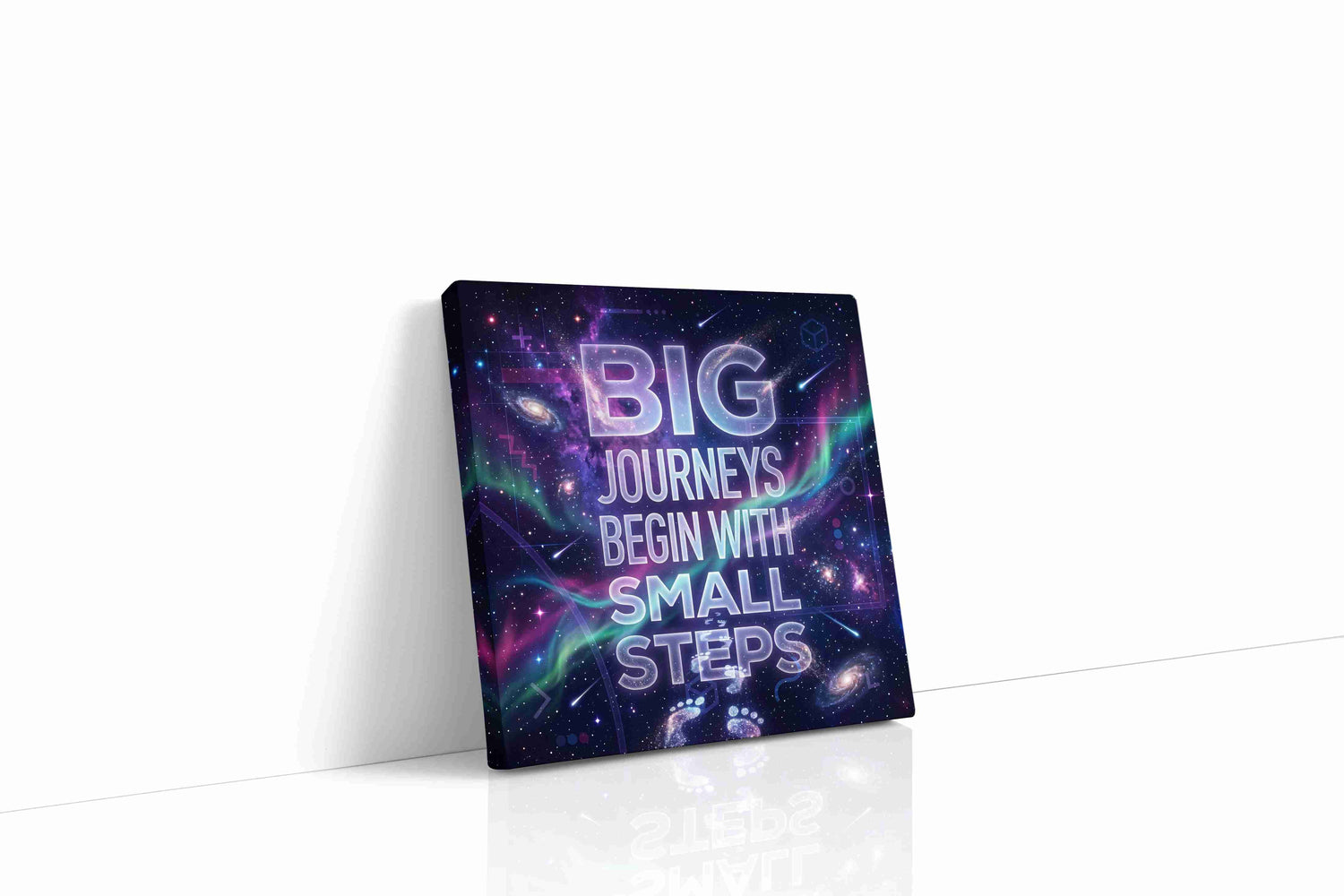 Galactic Journey of Dreams motivational canvas print, gallery-wrapped, ready to hang
