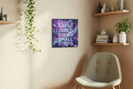 Galactic Journey of Dreams motivational canvas print, displayed in a living room
