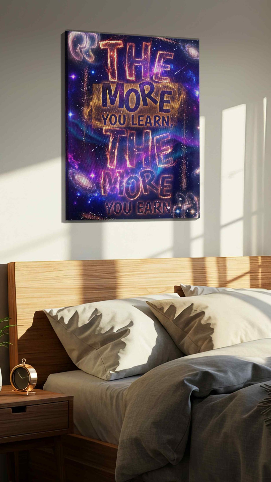Galactic Wisdom – motivational canvas wall art, gallery-wrapped, ready to hang