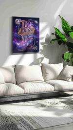 Galactic Wisdom motivational canvas print, on wall, lifestyle preview