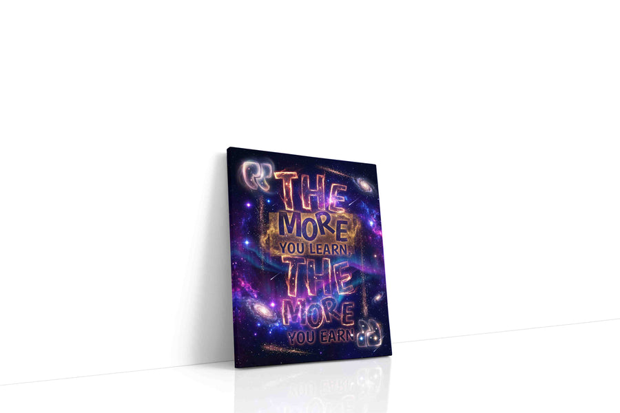 Galactic Wisdom motivational canvas print, gallery-wrapped, ready to hang