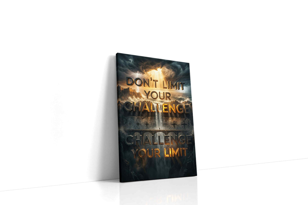 Limitless Horizons motivational canvas print gallery-wrapped portrait canvas studio shot
