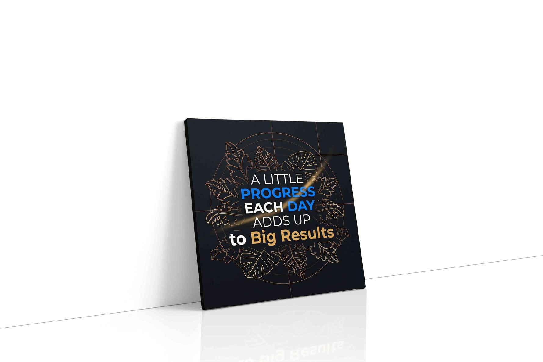Momentum of Growth motivational canvas print gallery-wrapped square canvas studio shot