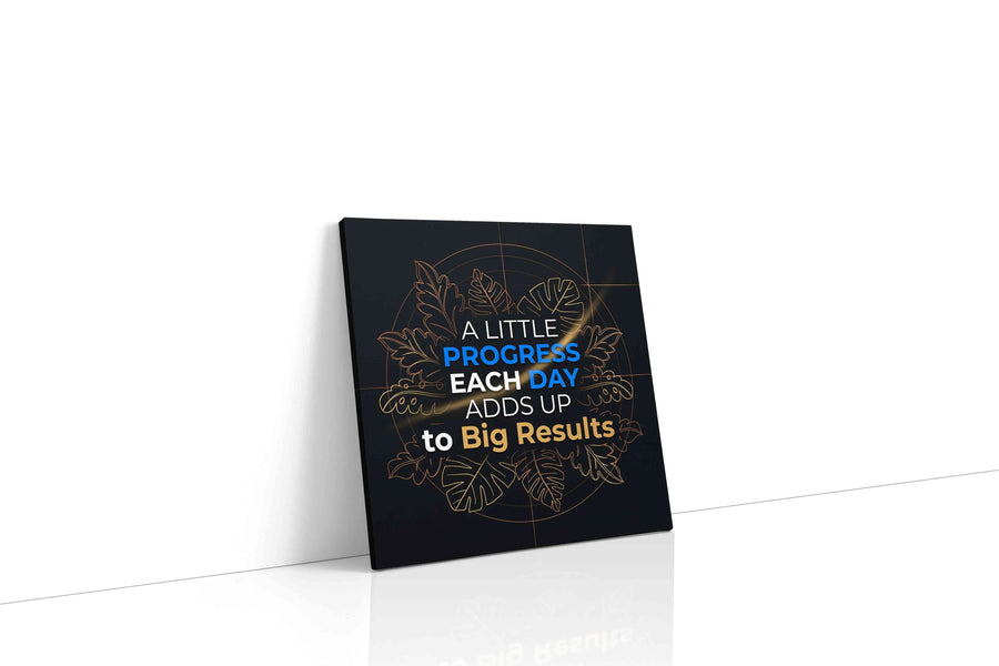 Momentum of Growth motivational canvas print gallery-wrapped square canvas studio shot