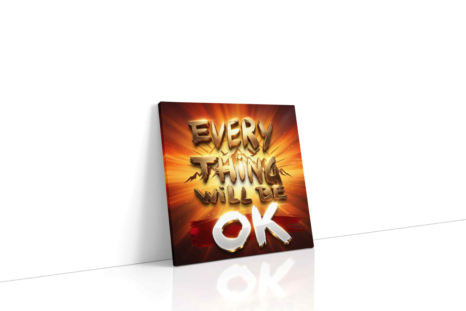 Radiant Positivity motivational canvas print, gallery-wrapped, ready to hang