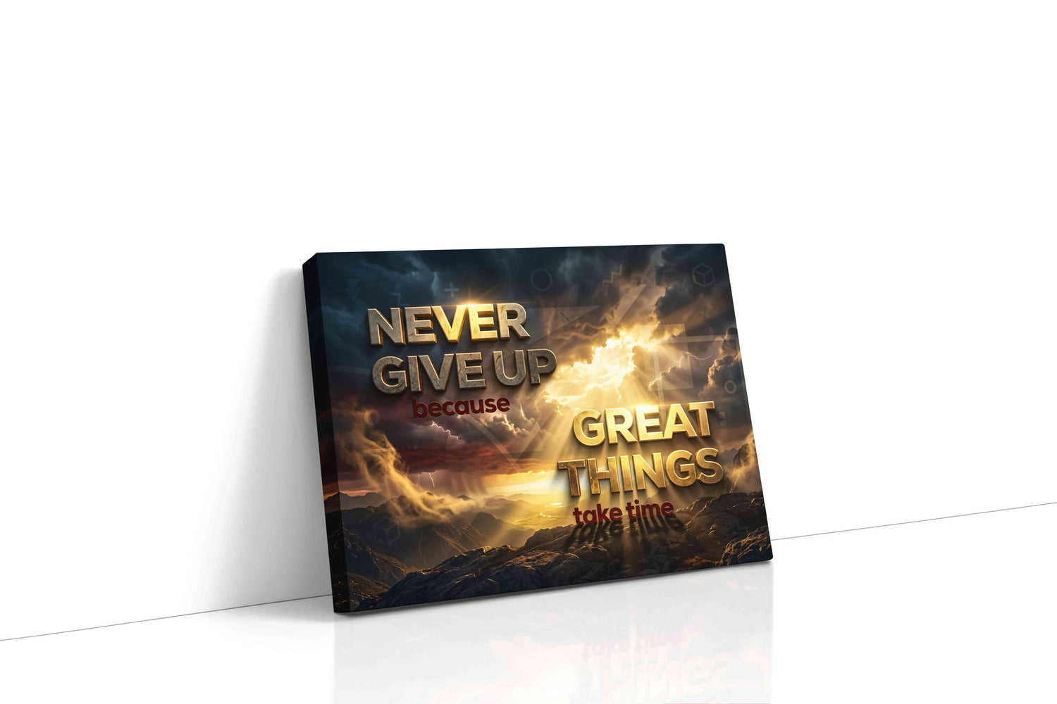 Radiant Resolve Horizon motivational canvas print, gallery-wrapped, ready to hang