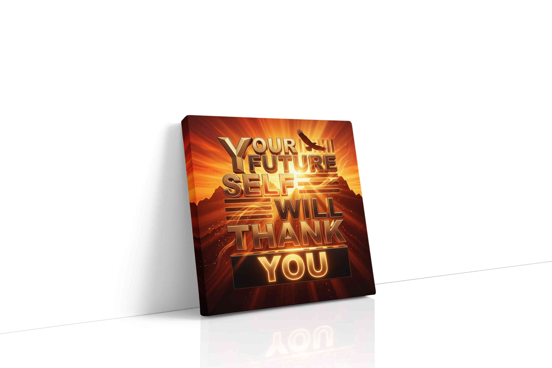 Rising Phoenix Motivation motivational canvas print, gallery-wrapped, ready to hang