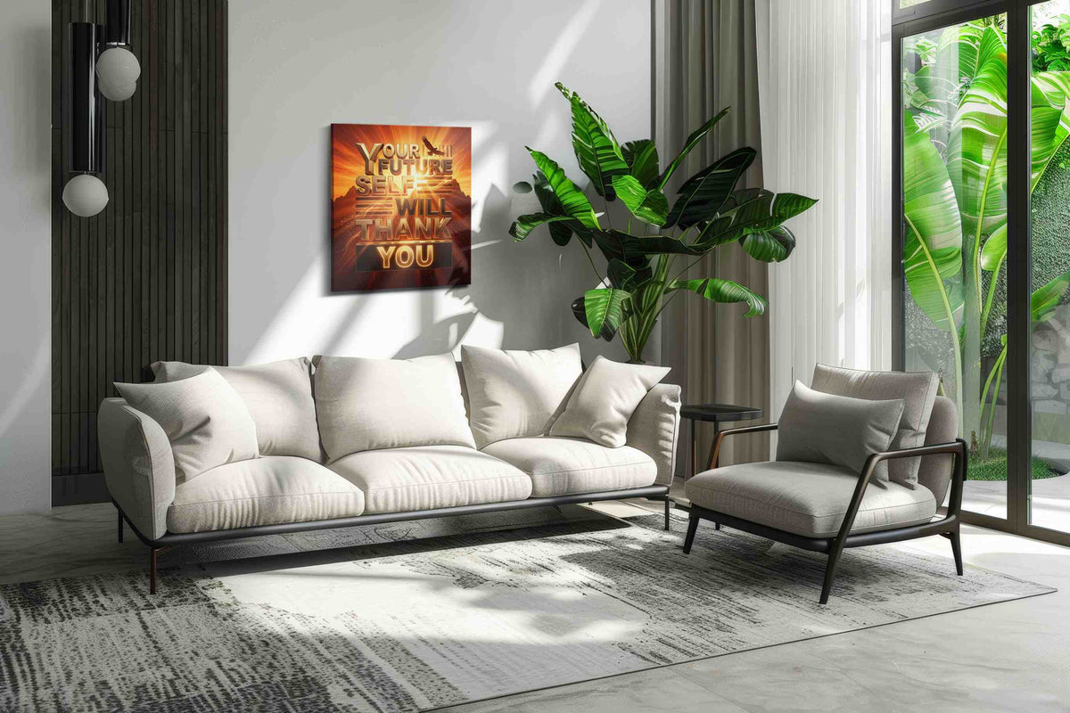 Rising Phoenix Motivation motivational canvas print, on wall, lifestyle preview