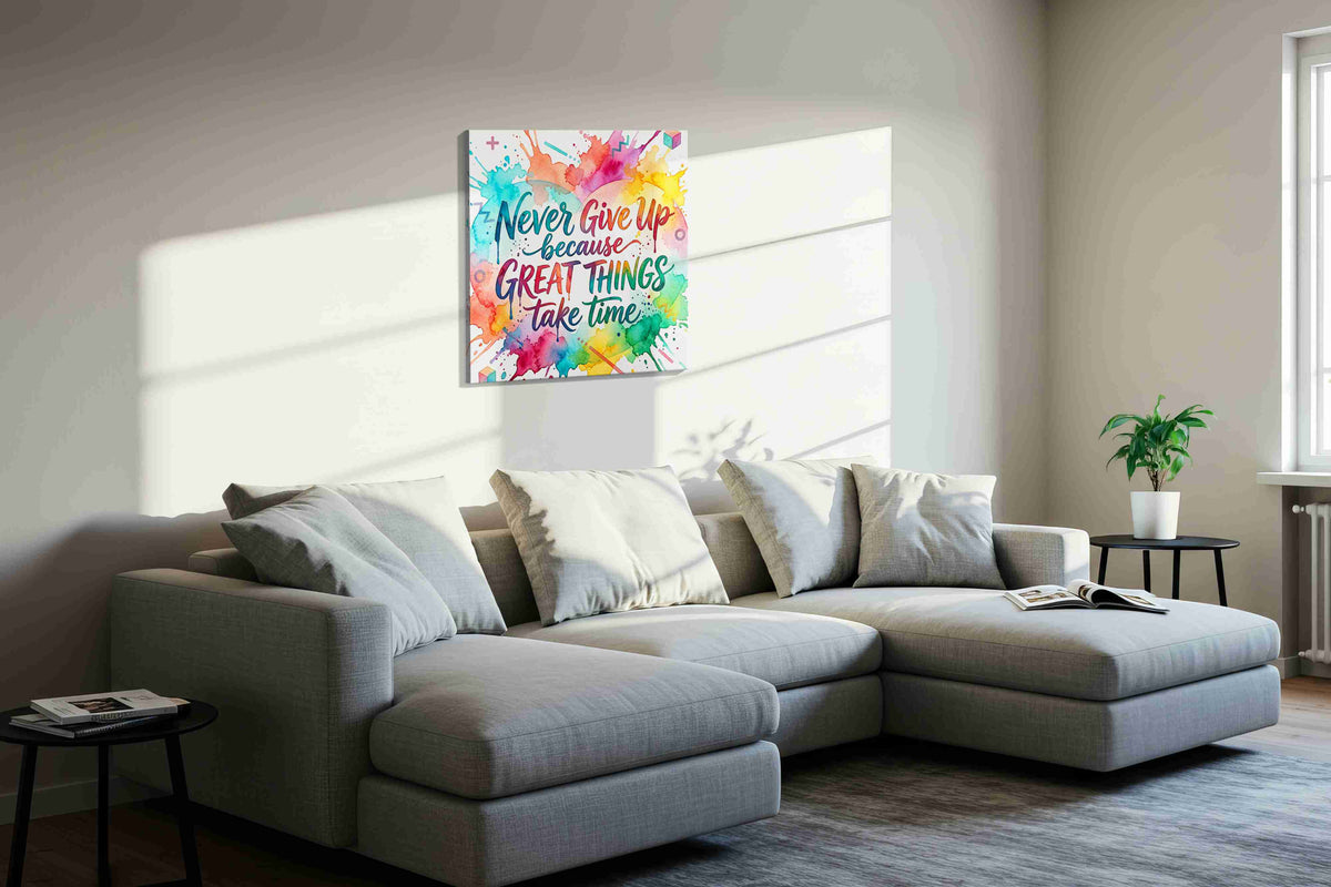 Splashes of Inspiration – motivational canvas wall art, gallery-wrapped, ready to hang