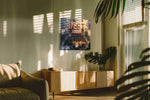 Sunlit Inspiration Peaks motivational canvas print, on wall, lifestyle preview