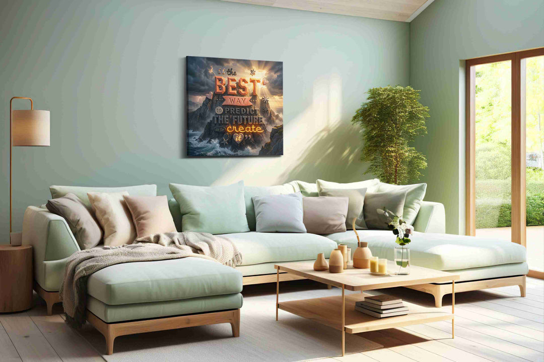 Sunlit Inspiration Peaks – motivational canvas wall art, gallery-wrapped, ready to hang