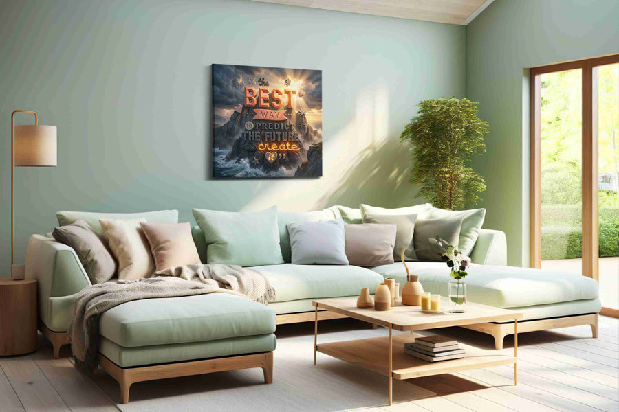 Sunlit Inspiration Peaks – motivational canvas wall art, gallery-wrapped, ready to hang
