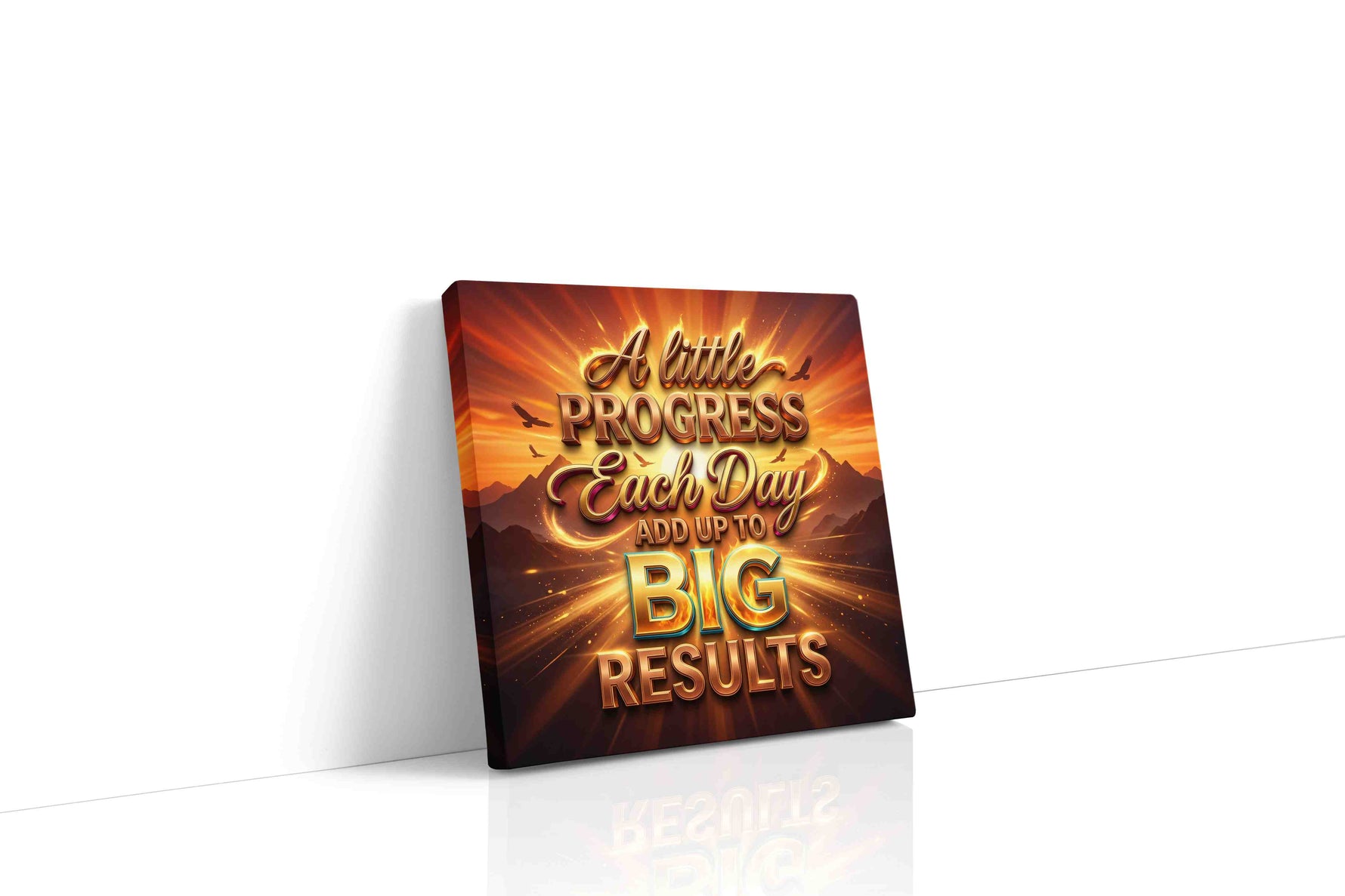 Sunlit Motivation motivational canvas print gallery-wrapped square canvas studio shot