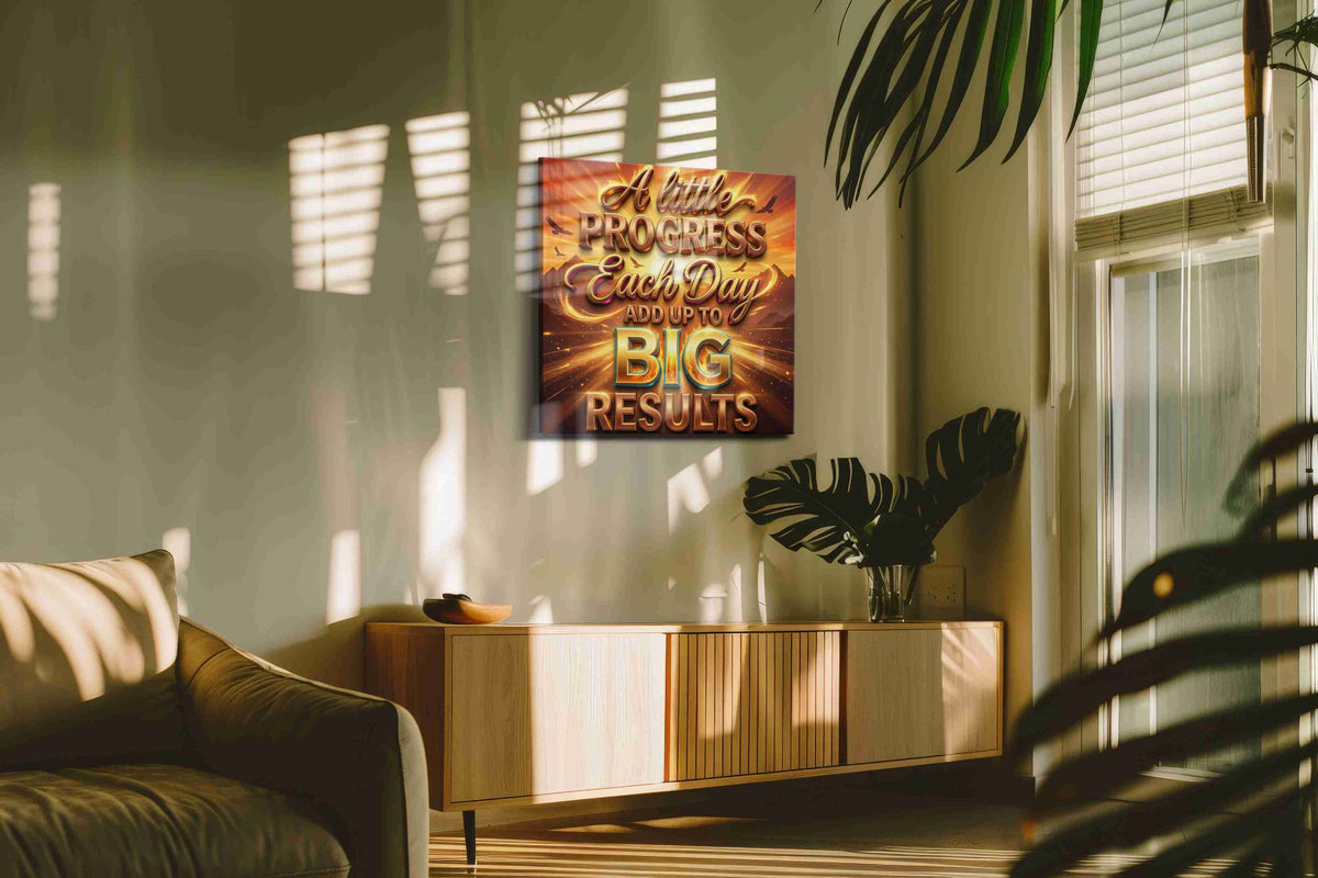 Sunlit Motivation motivational canvas print in a contemporary interior mockup