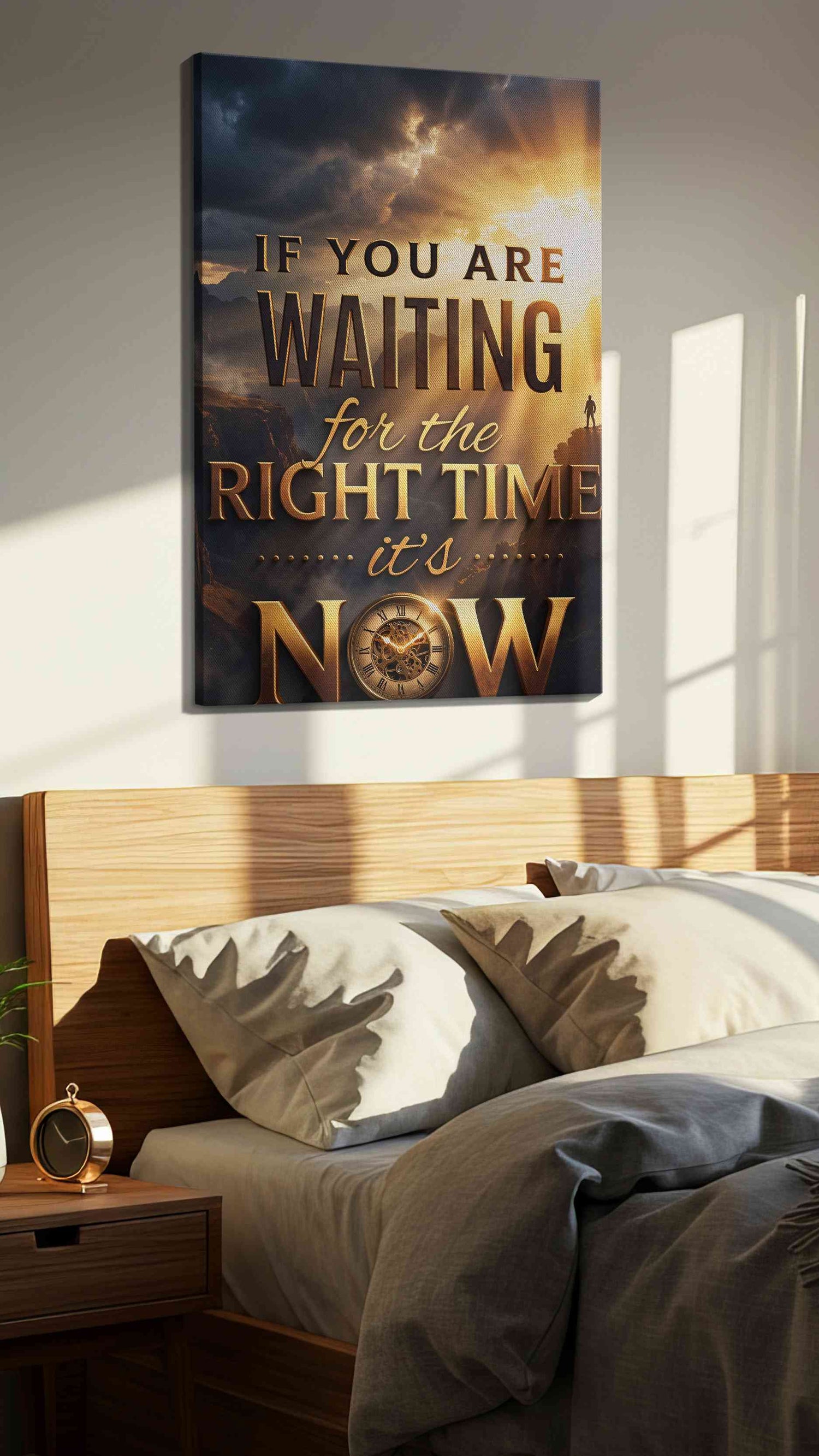 Sunlit Pursuit – motivational canvas wall art, gallery-wrapped, ready to hang