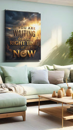 Sunlit Pursuit motivational canvas print, hanging on wall