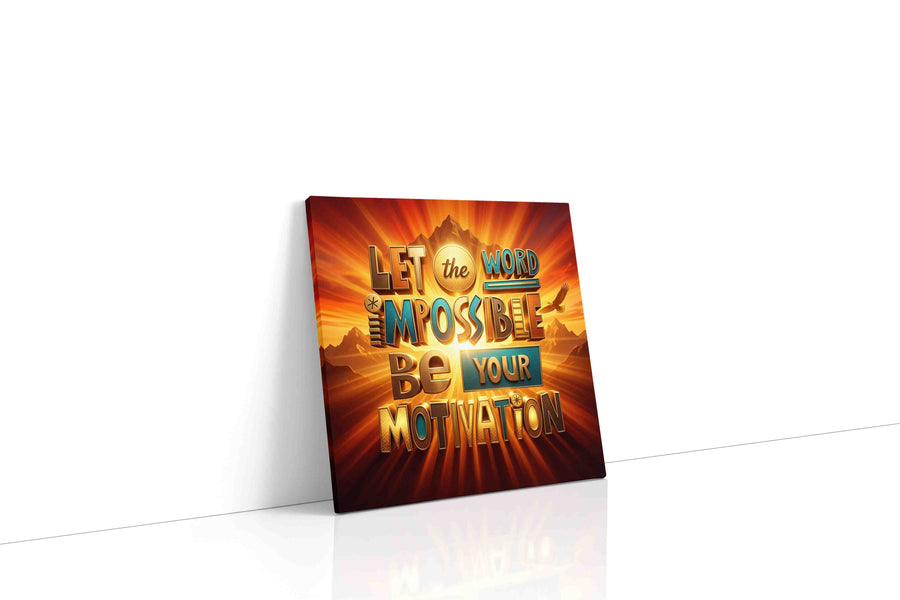 Sunrise of Determination motivational canvas print gallery-wrapped square canvas studio shot