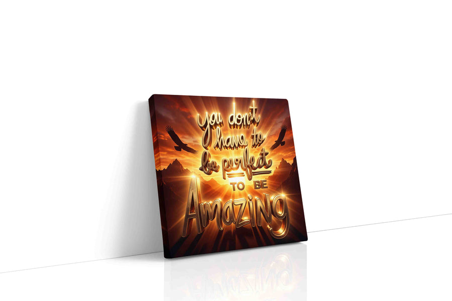 Sunset Affirmation motivational canvas print gallery-wrapped square canvas studio shot