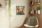 Triumphant Horizons motivational canvas print in a living room scene