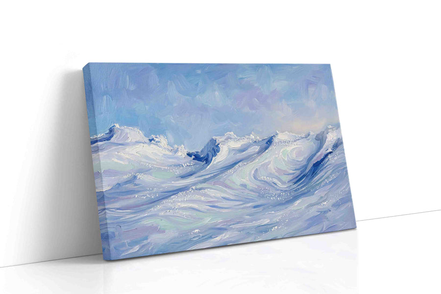 Celestial Tides Expansive winter canvas print gallery-wrapped landscape canvas studio shot