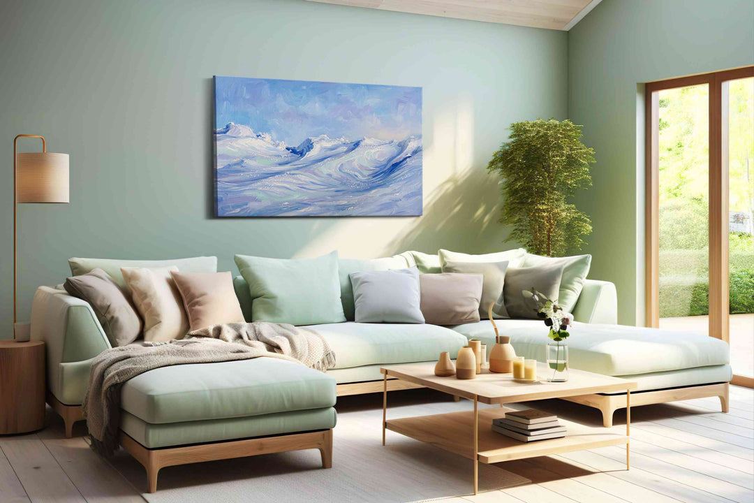 Celestial Tides Expansive – winter canvas wall art, gallery-wrapped, ready to hang
