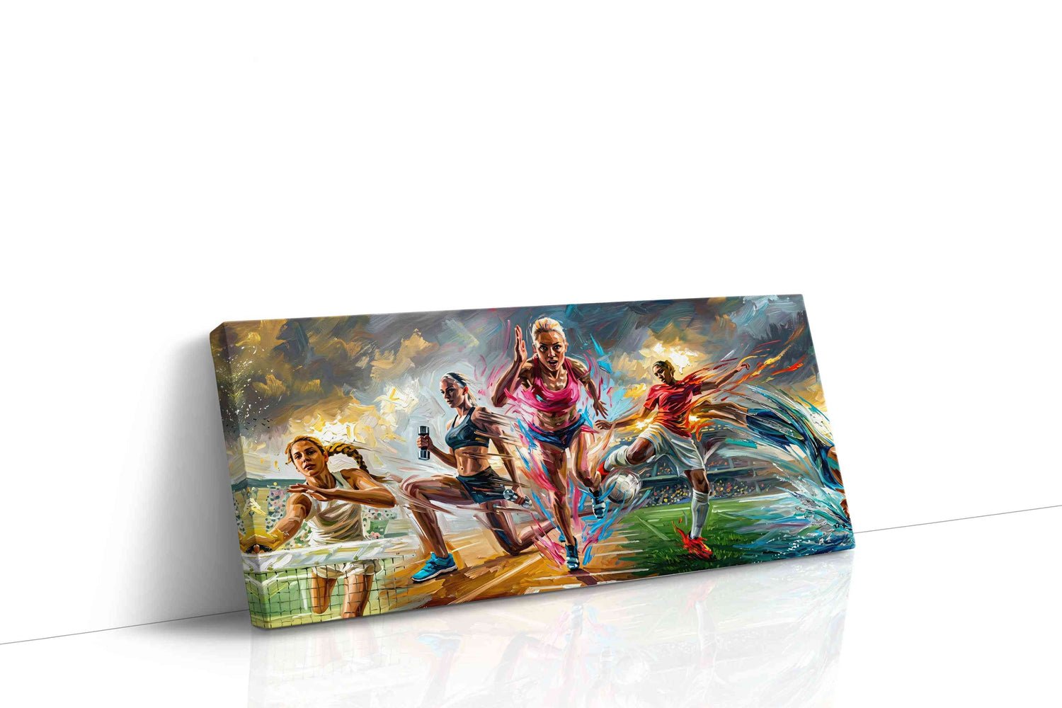 Dynamic Fusion of Motion sports canvas print, gallery-wrapped, ready to hang