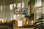 Dynamic Fusion of Motion sports canvas print, on wall, lifestyle preview
